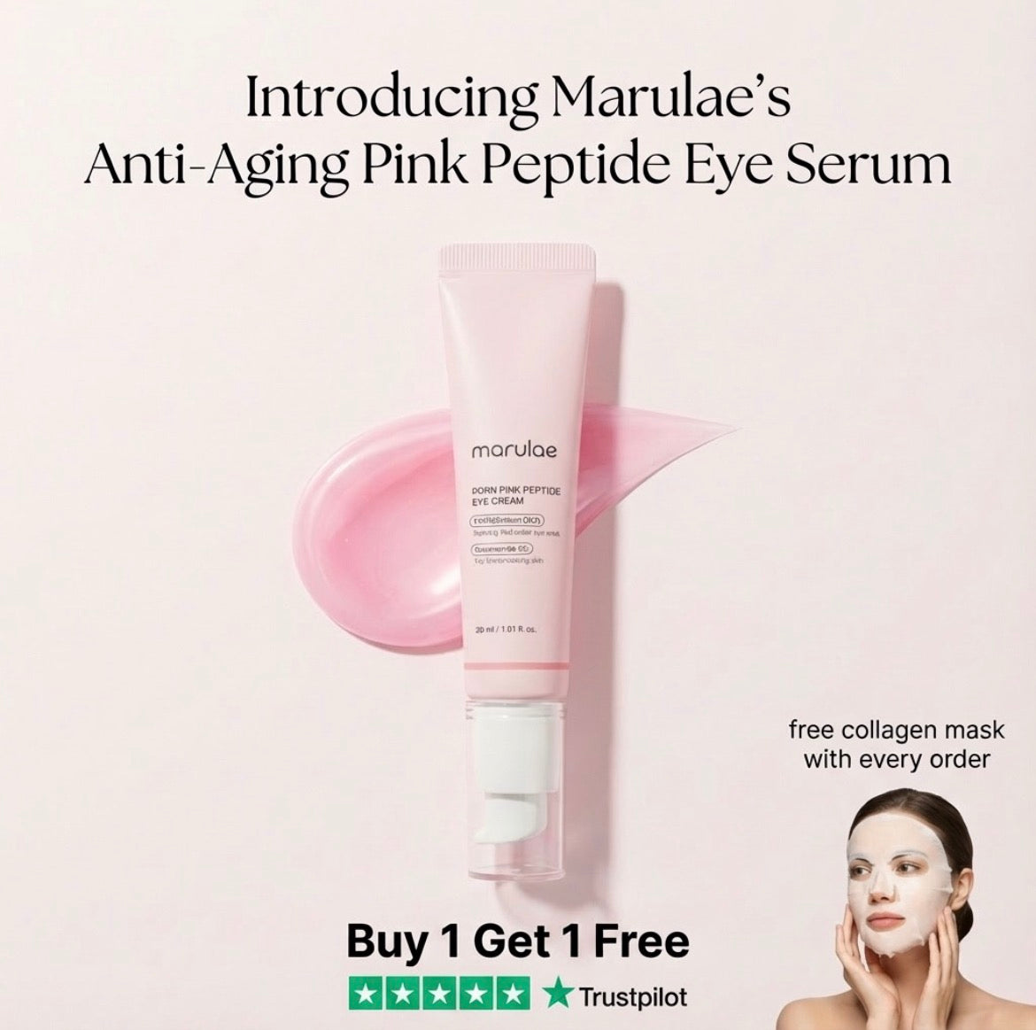 Marulae Salmon DNA PDRN Pink Peptide Eye Serum